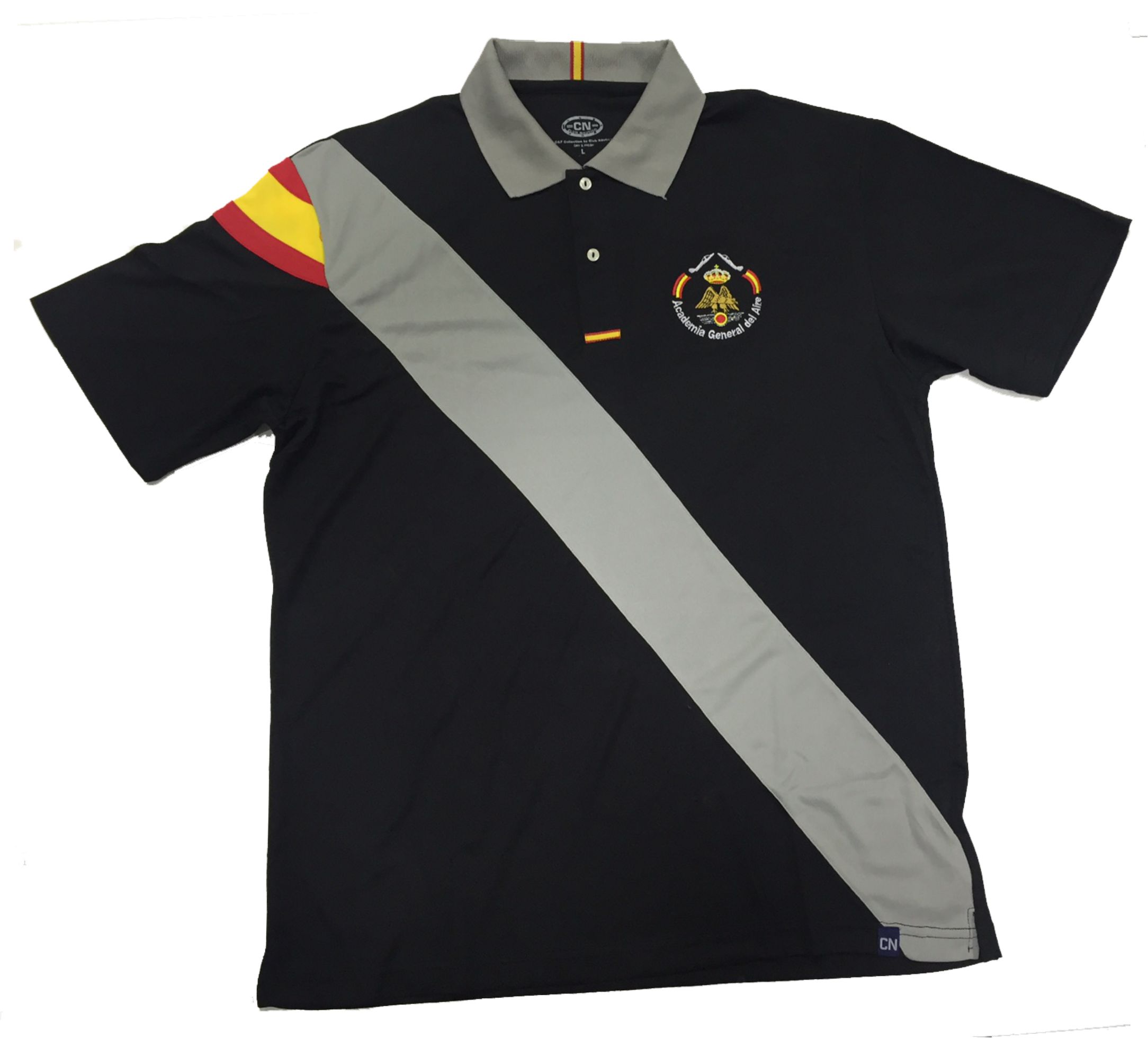 Polo Dry Fresh Deporte Bordado Academia General de Aire negro